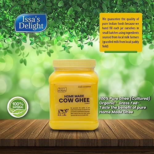 Issas Delight Pure Ghee | 900 ML | A2 Ghee | Pure Desi Cow Ghee | Home Made Ghee| Issas Delight Ghee|Kerala Cow Ghee| Naruneeyu