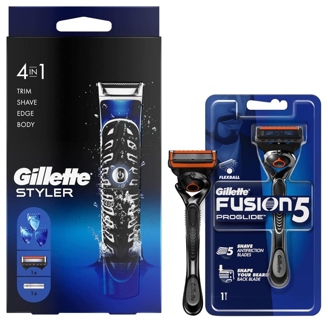Gillette Gillette Fusion Proglide 4-in-1 Styler for Trimming & Gillette Fusion Proglide Razor for Men | Pack of 1 COMBO