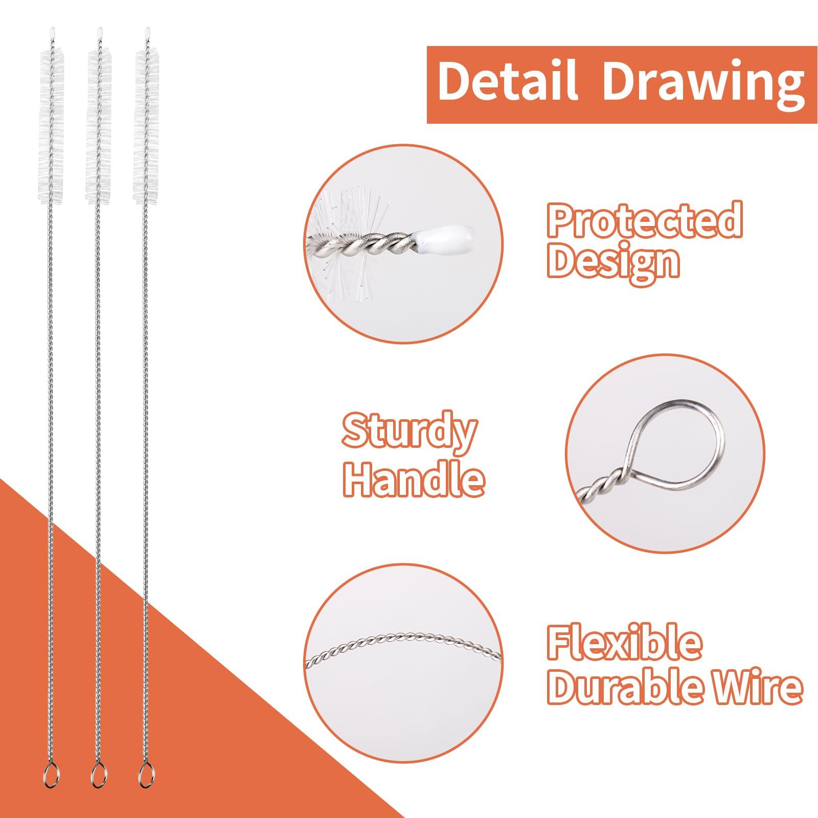 KEUYE KEUYE Straw Cleaner Brush Perfectly Fits for YETI, Straw Cleaner Brush for Tumbler Straws,Bendable and Flexible Straw Cleaner Compatible with Yeti,5PCS Straw Cleaner Brush Extra Long