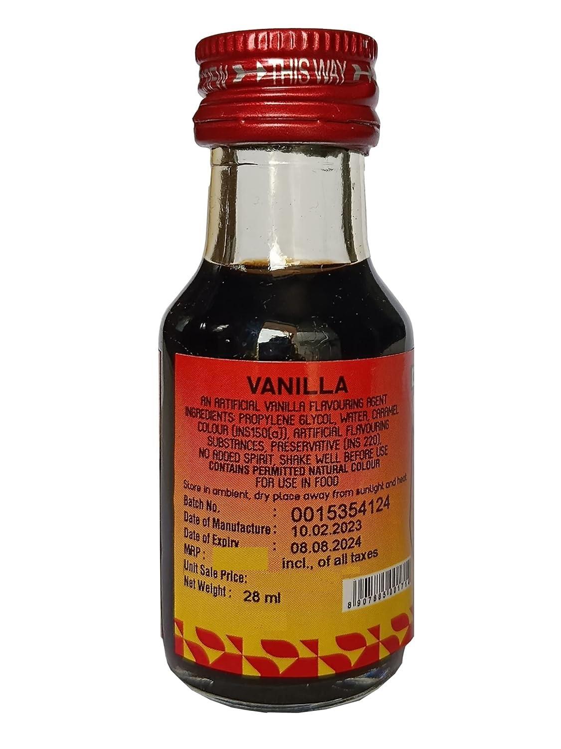 eVasavamba IFF Bush Vanilla Essence | Flavouring Agent | Culinary Essence | Vanilla Dark | Vanilla Extract | A++ Grade, 28ml (28ml x 3 Pcs)