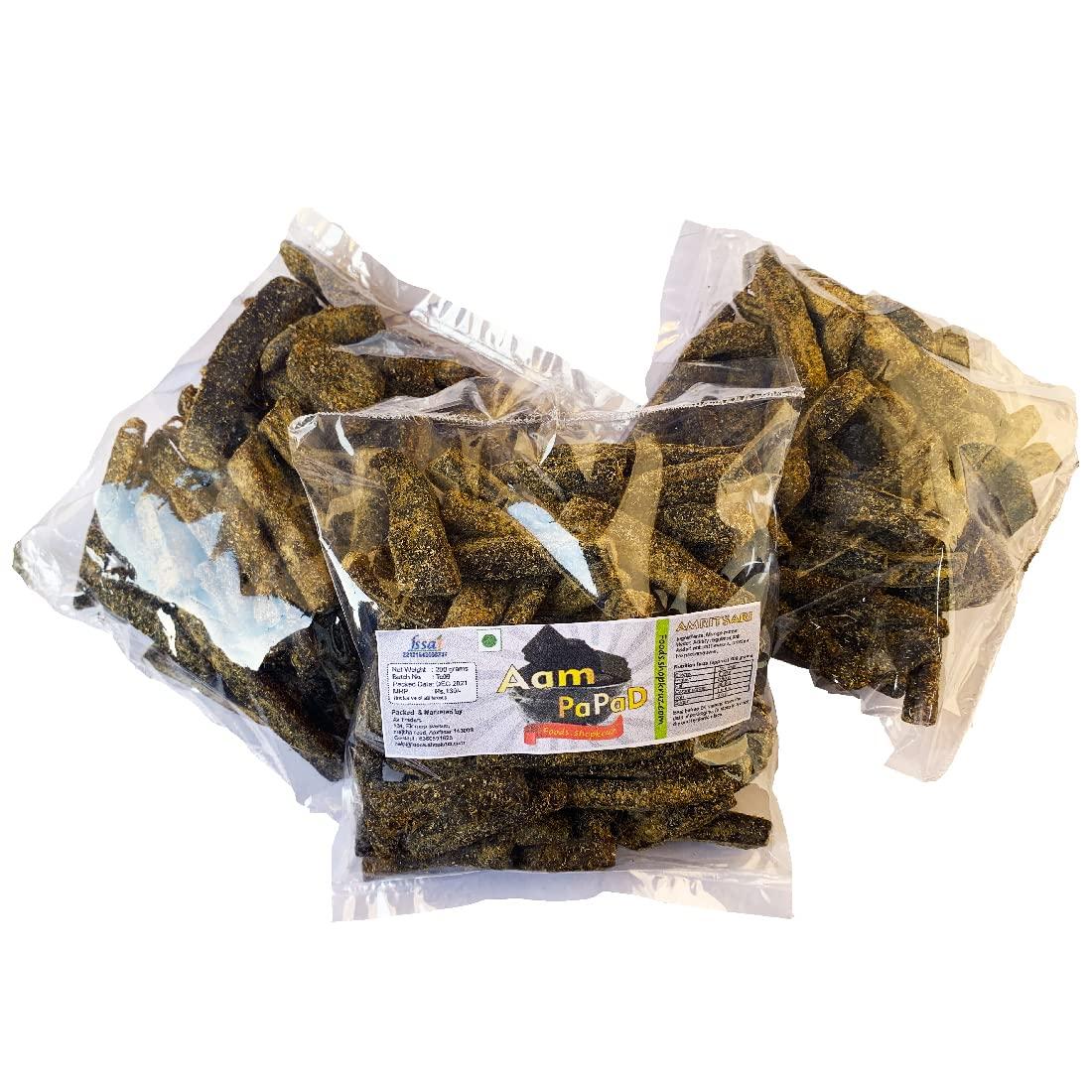 Foods.shopkruz Foods.shopkruz Combo of Khatta aam papad & Meetha Aam Papad & lachha aam papad 200 GRAMS EACH