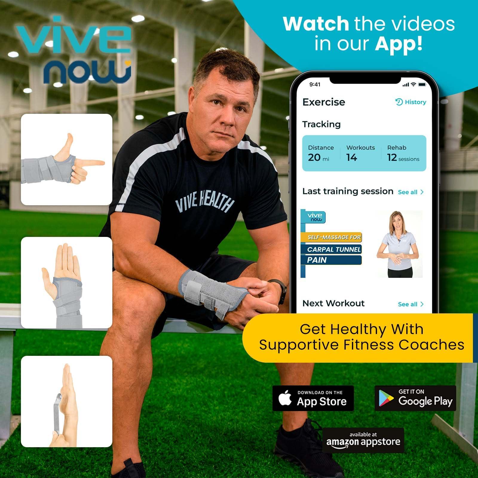 VIVE Vive Carpal Tunnel Wrist Brace (Left & Right) - Arm Compression Hand Support Splint - for Men, Women, Kids, Bowling, Tendonitis, Arthritis, Athletic Pain, Sports, Golf - Universal Adjustable Fit