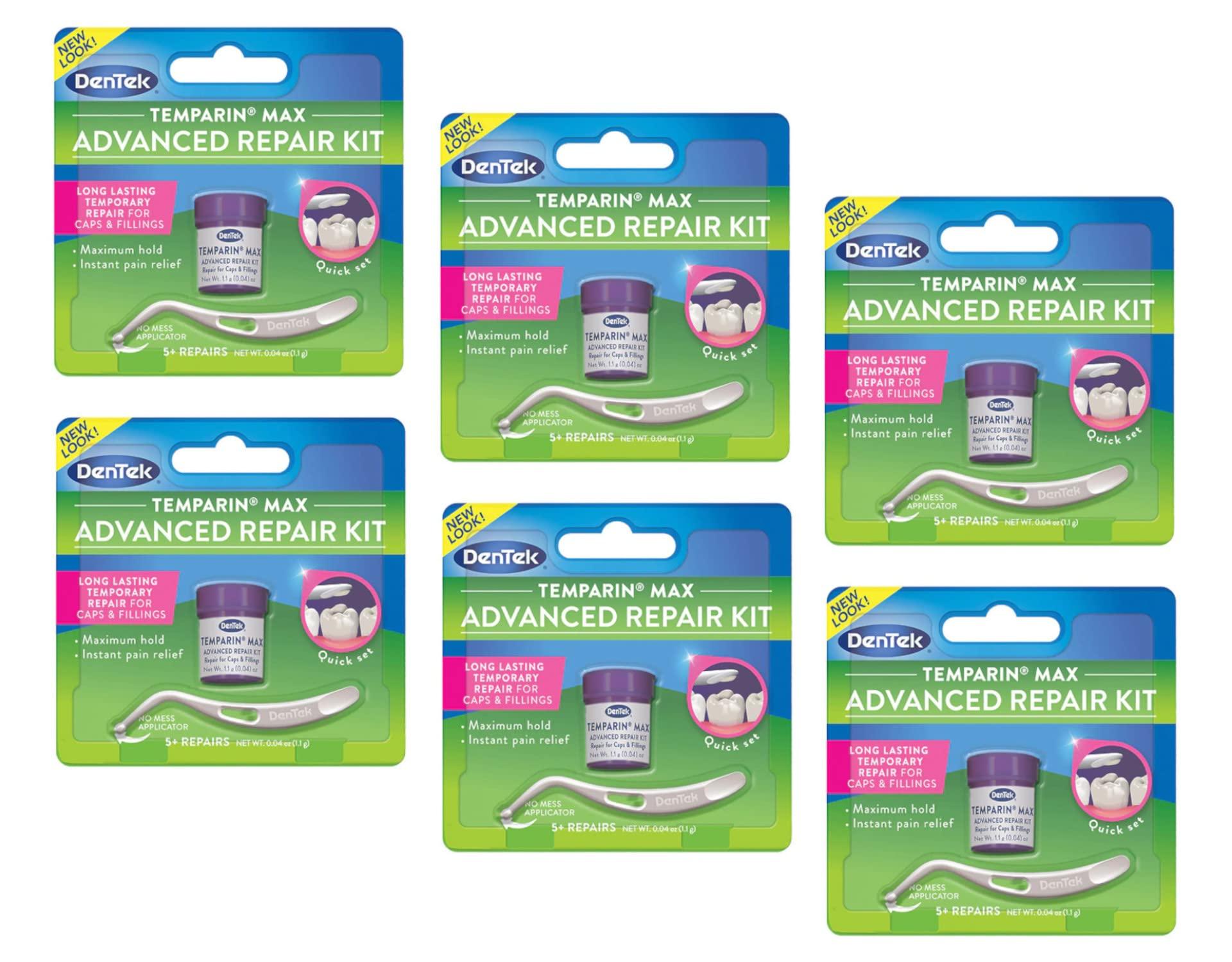 DenTek DenTek Temparin Max Lost Filling and Loose Cap Repair Kit | One Step Formula | 5+ Repairs | 0.04 Ounces | 6-Pack