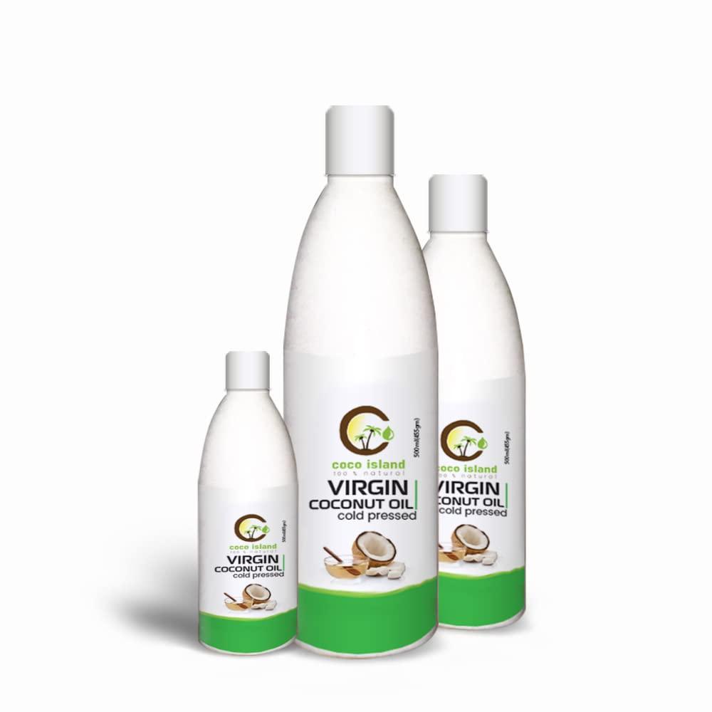 Generic Coco island Virgin Coconut Oil Natural & Edible Cold Pressed Coconut oil skin care & Hair Care oil (100 ml pet bottle)
