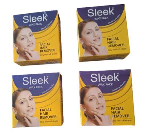 NavaFresh Basics Sleek Facial Hair Remover Katori Wax I 5 Minute Painless Wax I Instant Hair Remover I All Skin Types I for Face,Hands,Legs,Underarms,Bikini Area| 80gm each (Pack of 4 pcs)