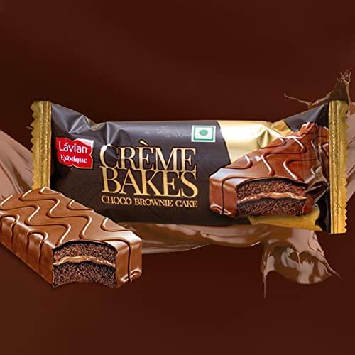Lavian Exotique Lavian Exotique Chocolate Brownie Cakes Creme Bakes, 2 x 20 vegetarian cakes pack (40 cakes)