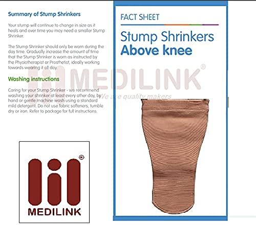 Medilink Medilink® Above knee AK stump shrinker sock, limb compression with ventilation, amputee care, Beige (small)