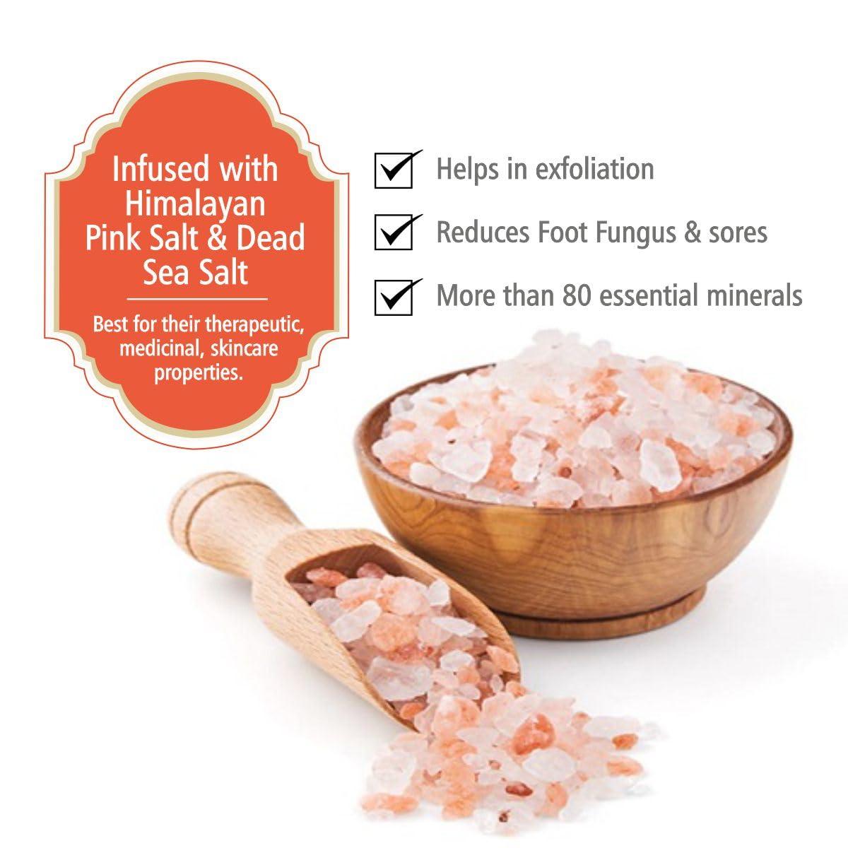AURA RITUALS AURA RITUAL- Foot Salt for MUSCULAR PAIN RELIEF Pink Salt & Dead Sea Salt Relieve Foot Pain and Improves Blood Circulation | Exfoliate & Detox Pack of 1 (250 g)