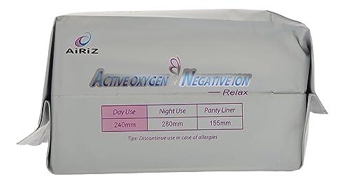 AIRIZ pranali enterprise AiRiZ ACTIVE OXYGEN & NEGATIVE ION RELAX SOFT COTTON SANITARY NAPKIN FOR Day USE -(30 Pads in 3 Pack) Sanitary Napkin/Pad