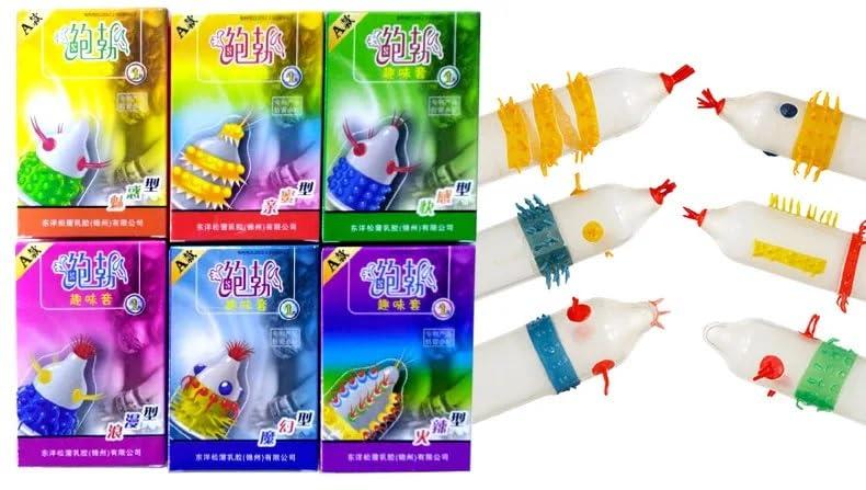 Joystick Latex Rubber Extra Large Climax with Extra Dotted Male Condoms Color Spike Condoms For Men