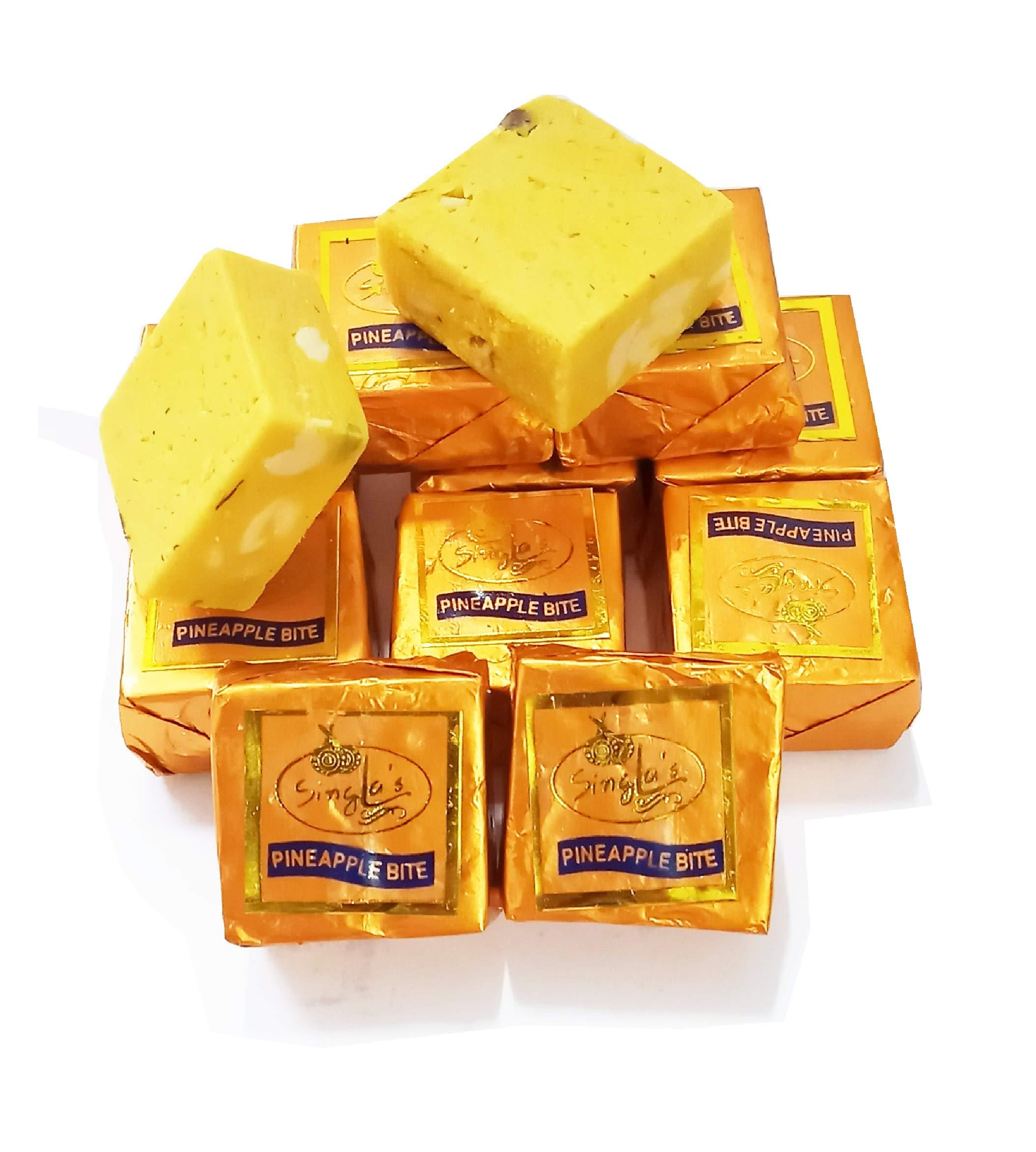 Singla Singla Kaju Katli 350g Pineapple Bite 350g Combo (Pack of 2 *350, 700g)