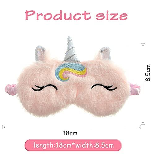 Licogel Licogel Night Sleep Mask Plush Funny Blindfold Eye Cover Eye Mask Eyeshade for Sleeping Fashion Patterned Smooth Cartoon Bed Blocking Girl