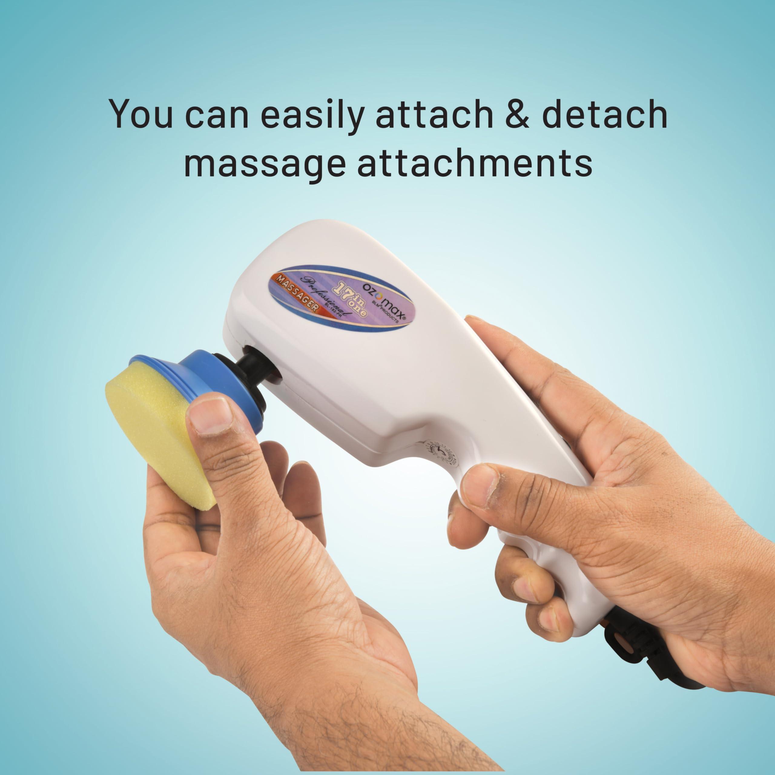 Ozomax OZOMAX Pro Massage Apparatus 17 in 1 - Advanced Relaxation & Relief System with 17 Attachments