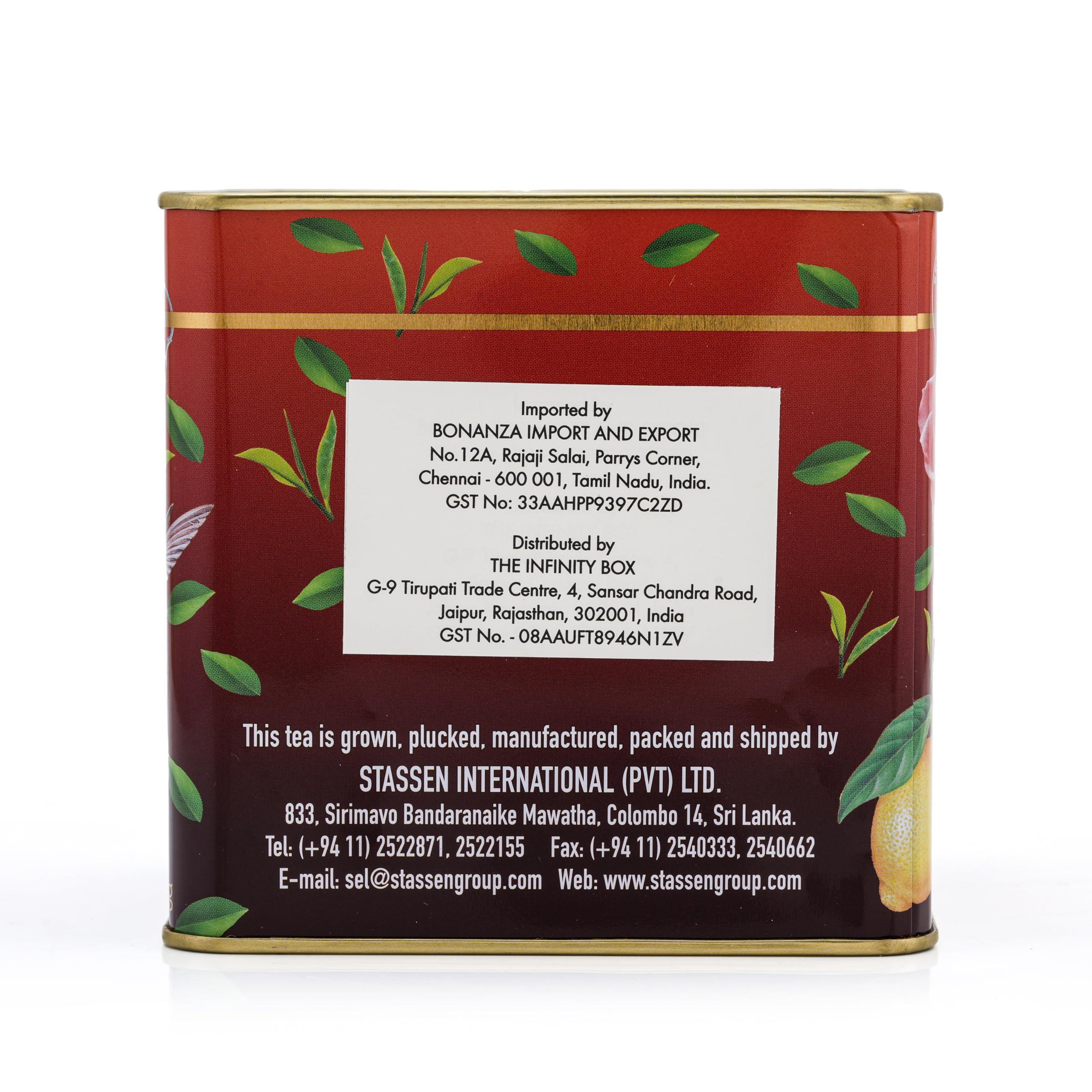TIB-The Infinity Box TIB-The Infinity Box Raw Ceylon Tea Tin 100g Imported Unflavoured Black Tea Tin Pack 100g | Pack Of 3