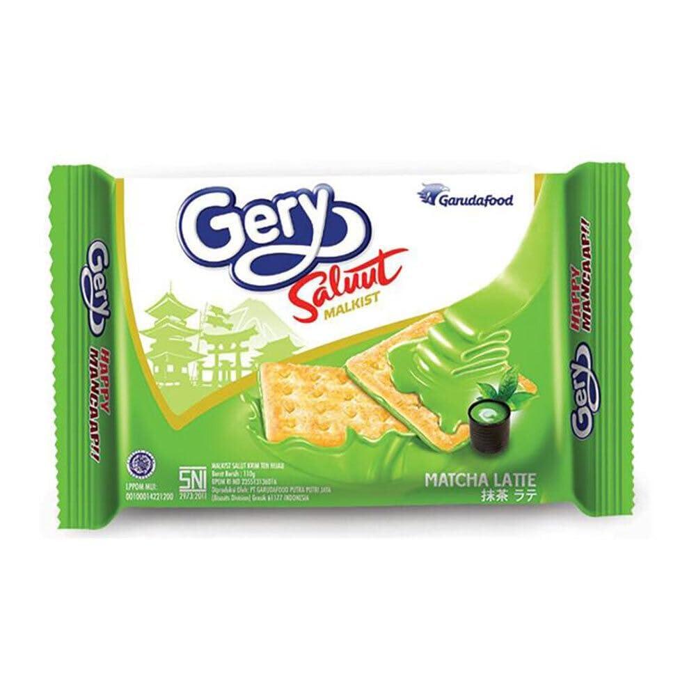 Generic Gery Saluut Malkist Matcha Latte Cookes Crispy Creamy Sweetness Layers Cracker Each 100gm (Pack Of 10)