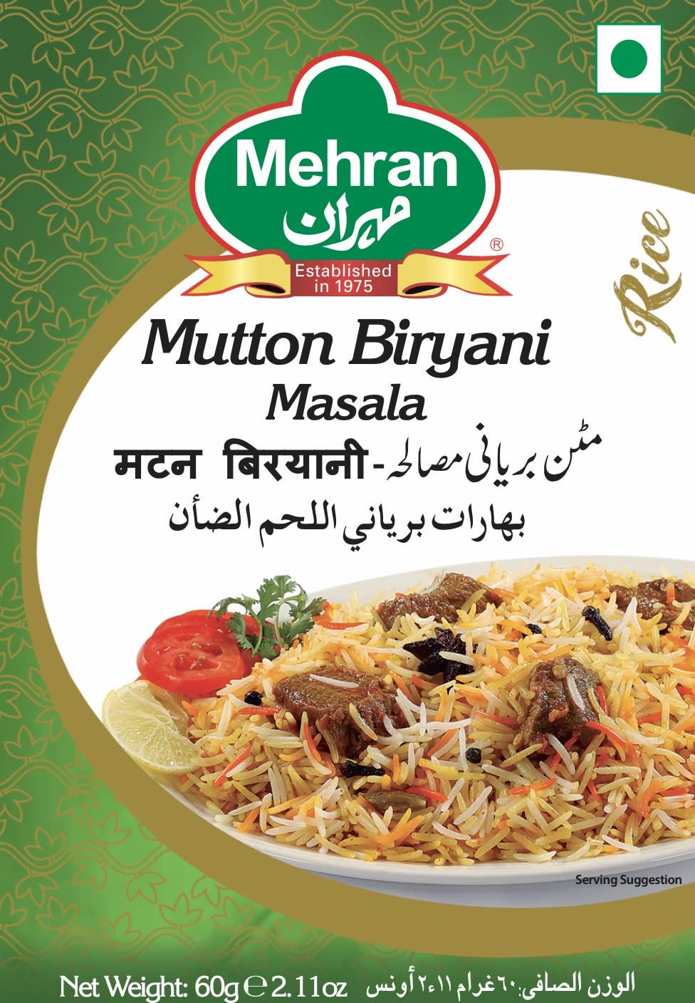 Mehran Mehran Mutton Biryani Masala Powder, 60 Gms (Pack Of 4)