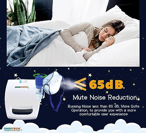 AMBITECH AmbiTech Easy NC 12 Nebulizer Machine With 2 Year Replacement Warranty For Adults & Kids