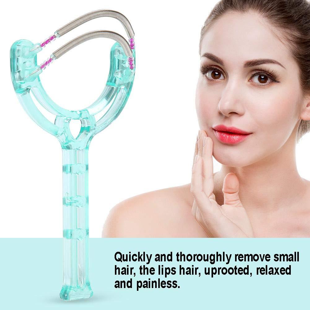 Sora 2 Colors Face Hair Remover, Face Hair Epilator, Upper Lip Cheeks for Quickly and Thoroughly Remove Small Hair for Uproot the Lips Hair(green)