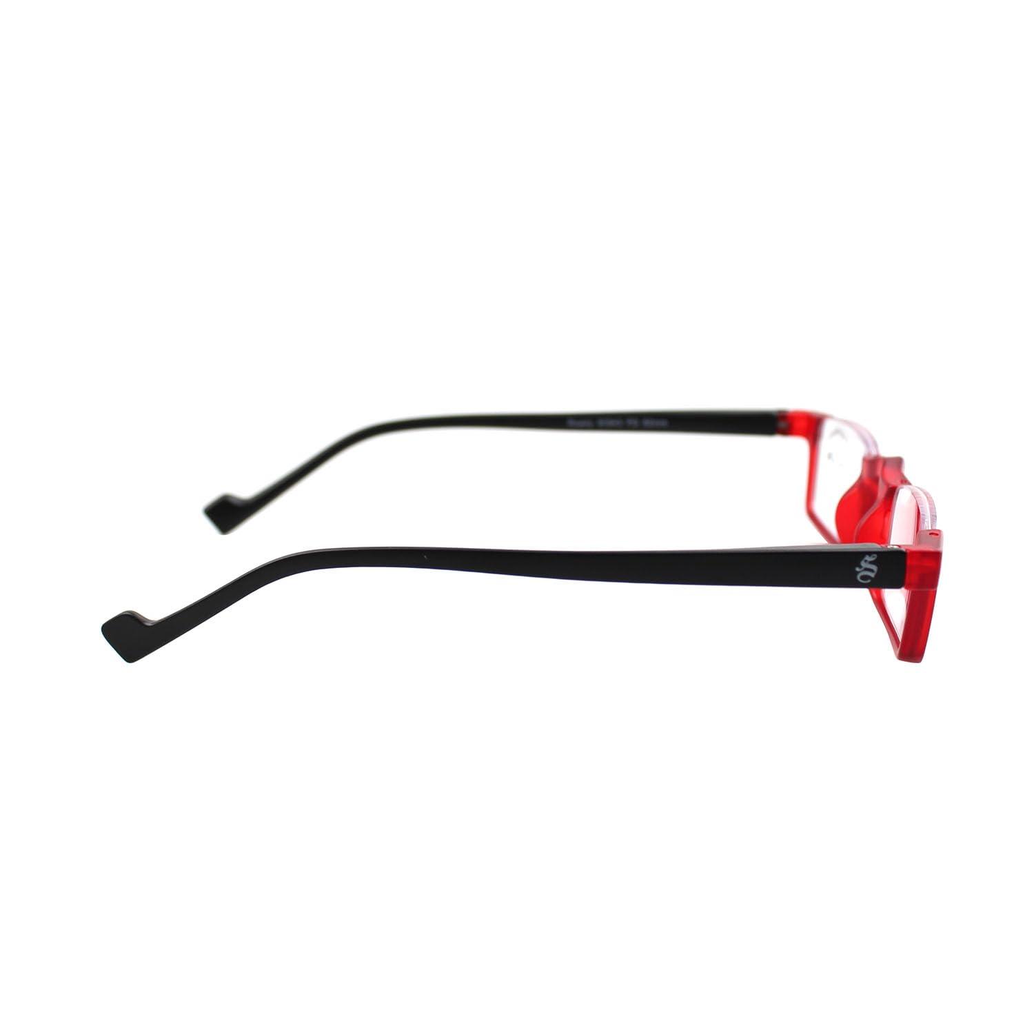 ESPERTO READERS ESPERTO READERS Roady Reading Glasses - Blue Cut Lens With Antireflection & Ultra Light Weight For Men & Women +1.00 to +3.00 Power Half Rim - RED (+2.25)
