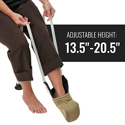 Duro-Med DMI Deluxe No Bend Sock Aid to Easily Pull on Socks, White