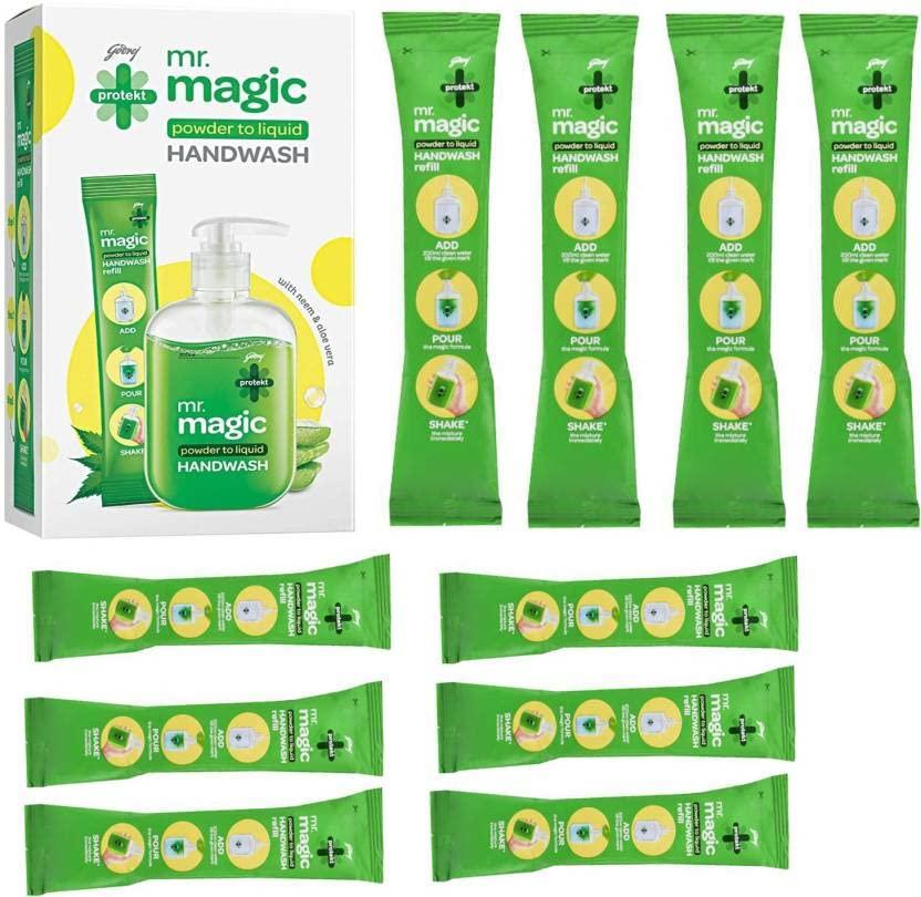 Godrej Godrej Magic powder to Liquid handwash 9X10ml Hand Wash Pouch (11 x 8.18 ml)