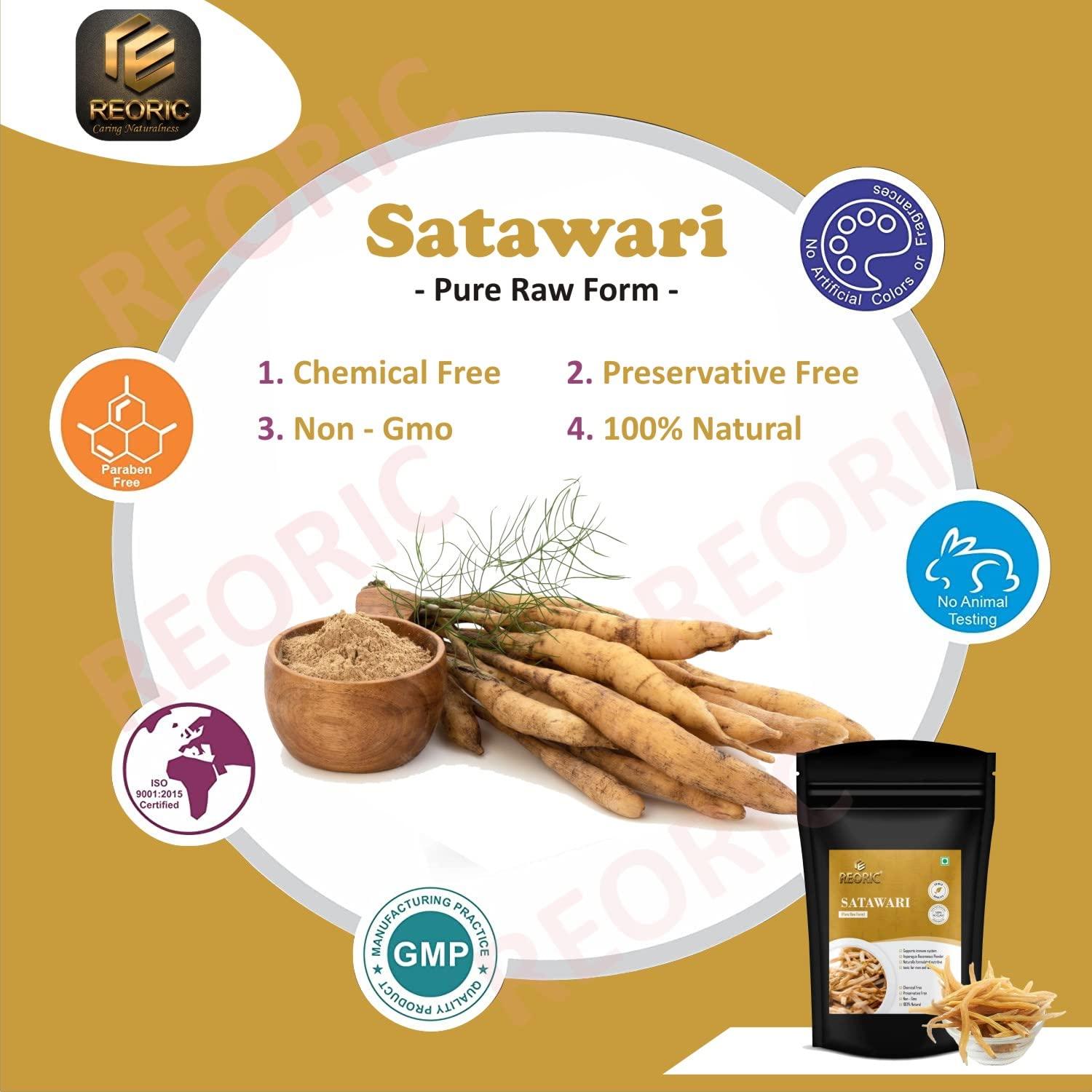 REORIC REORIC Raw Shatavari - 100g | Shatawar Root-Shatawari Whole | Natural Shatavar root | Asparagus Racemosus | Indian Asparagus