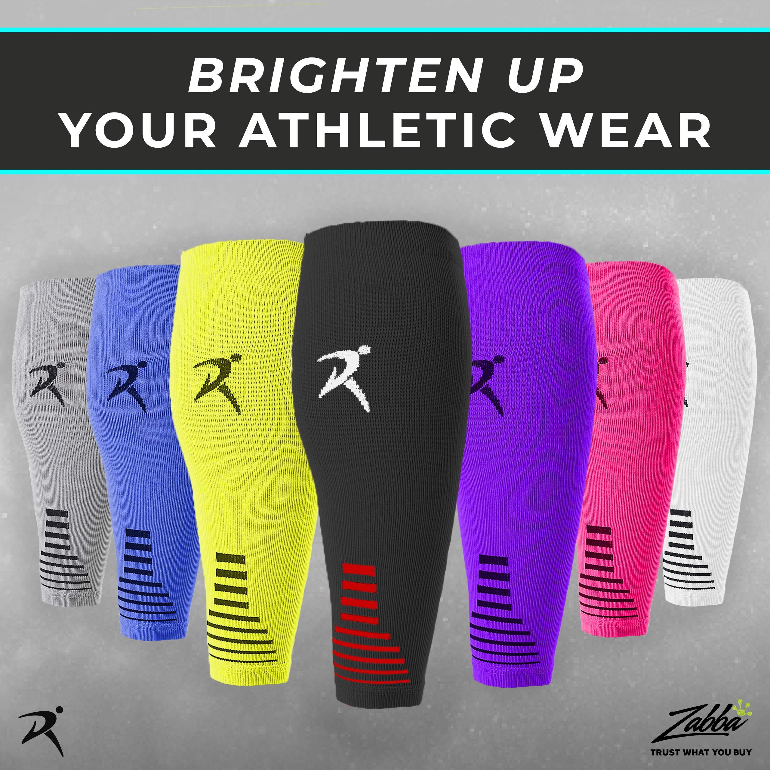 Rymora Rymora Calf Compression Sleeves Men Women Shin Splints Running (Pair Purple) (XL)