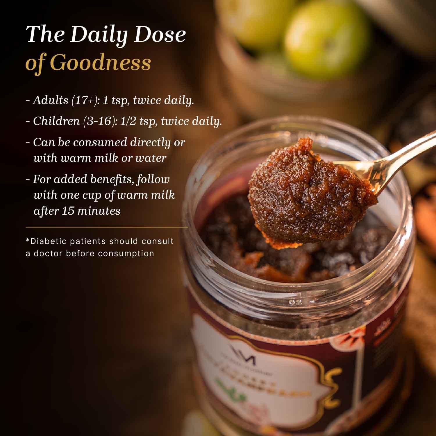 Vedic mother Vedic Mother Homemade Chyawanprash 300GM | 2X Immunity Booster with Zinc Vitamin C, Pure Cow Ghee | Helps Build Strength and Stamina | Made With Hand Picked Ayurvedic Herbs Without Additives