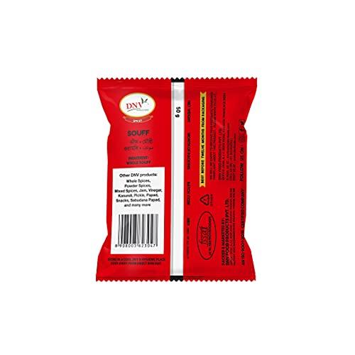 DNV DNV Natural Fennel Seeds / Saunf Anise Seeds 50gm, Pack of 2 - 200gm (50g x 4)