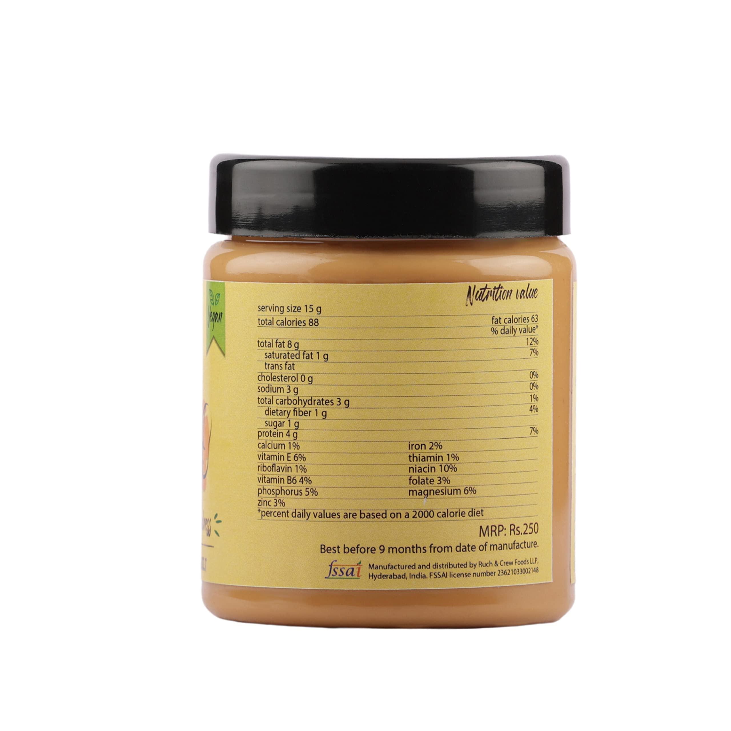 Banter Banter Homemade Goodness With Classic Peanut Butter - 100% Natural, Crunchy, Unsweetened, No Added Oil Or Sugar, Perfect For Peanut Lovers! - 230 Gram