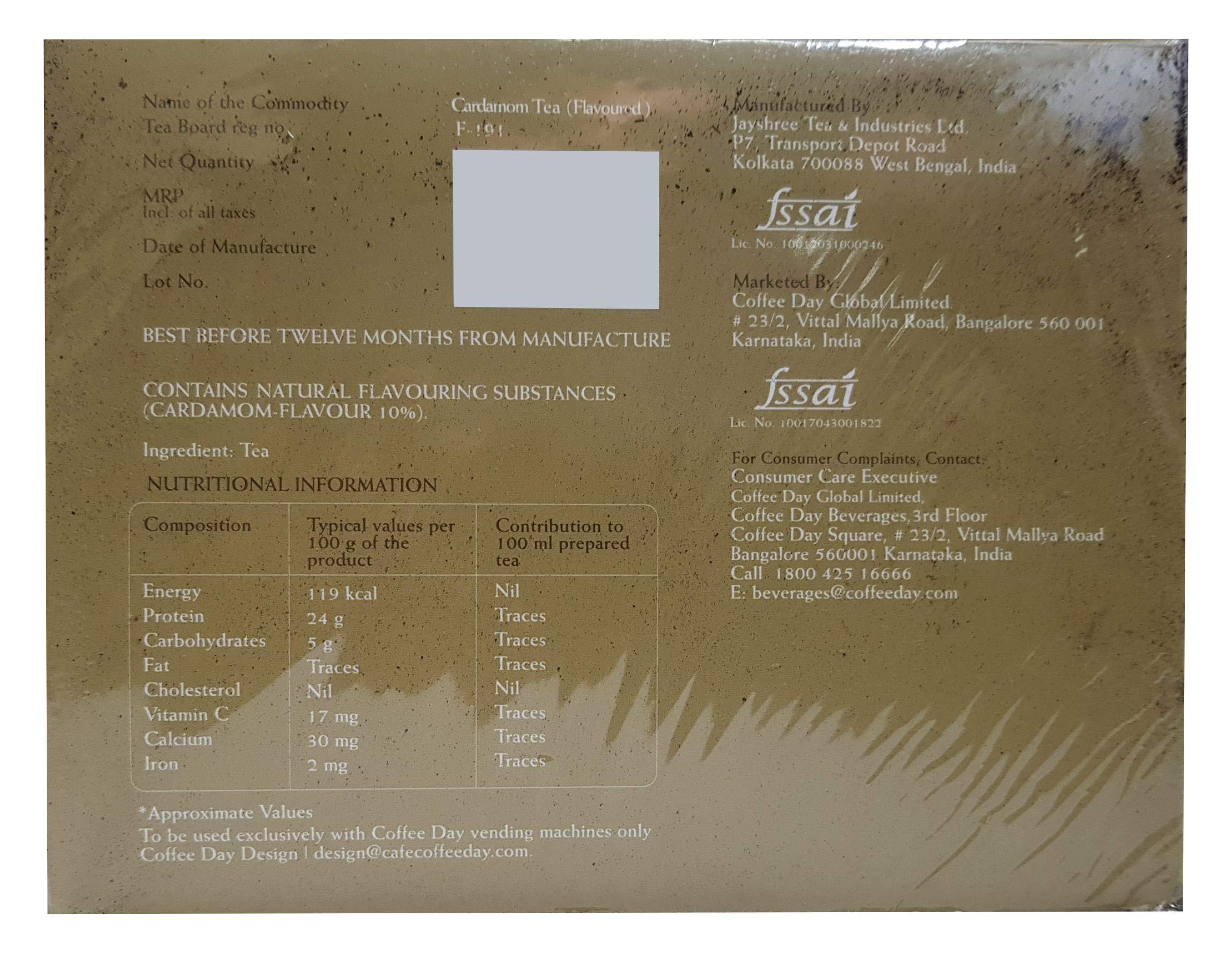 coffee day beverages coffee day beverages Roosh Premium Cardamom 100 Tea Bags