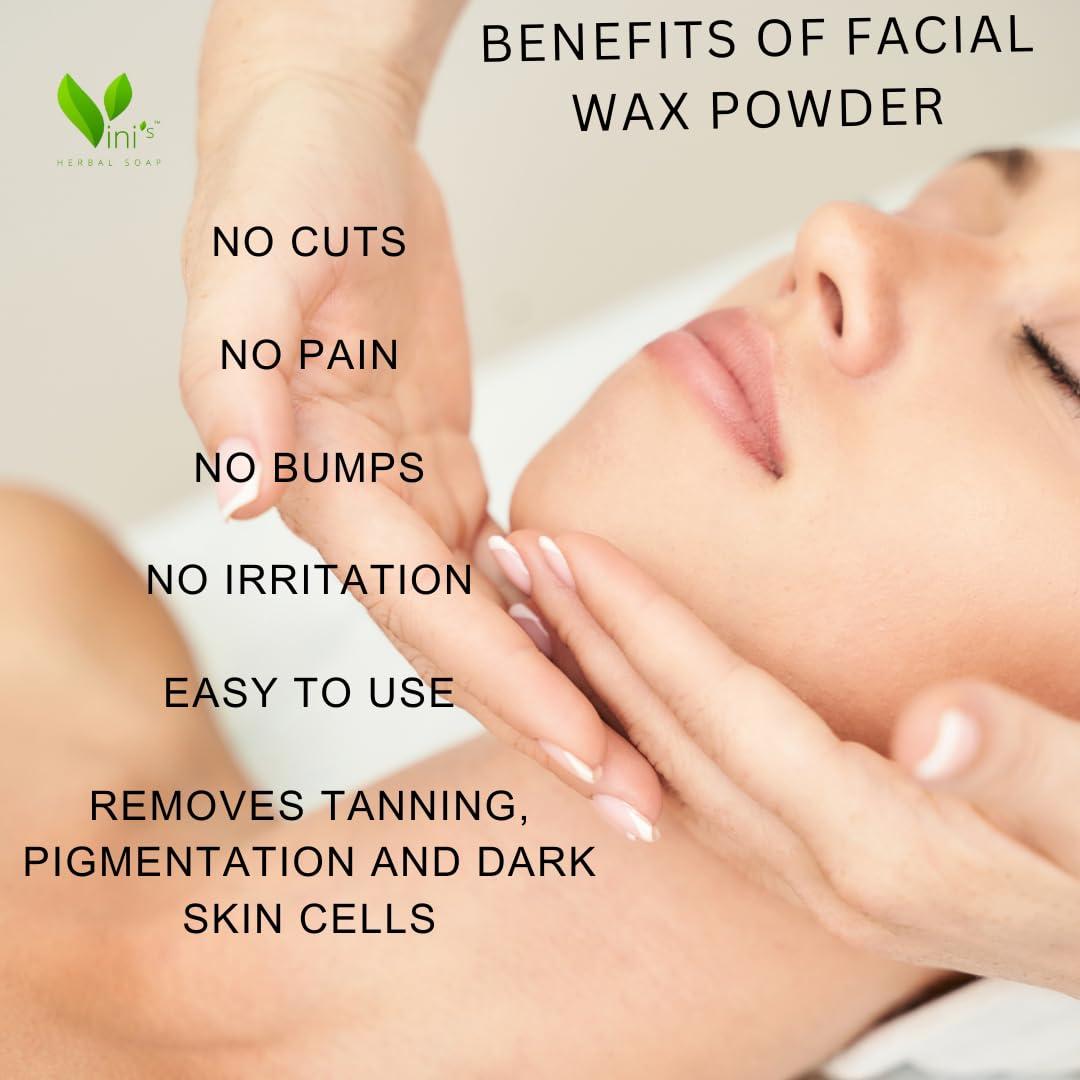 Vini's Herbal Vini\'s Herbal- Natural Hair Remover Powder | Painless Formula for Body, hands, legs | Sulphate& Paraben Free - 100 gm