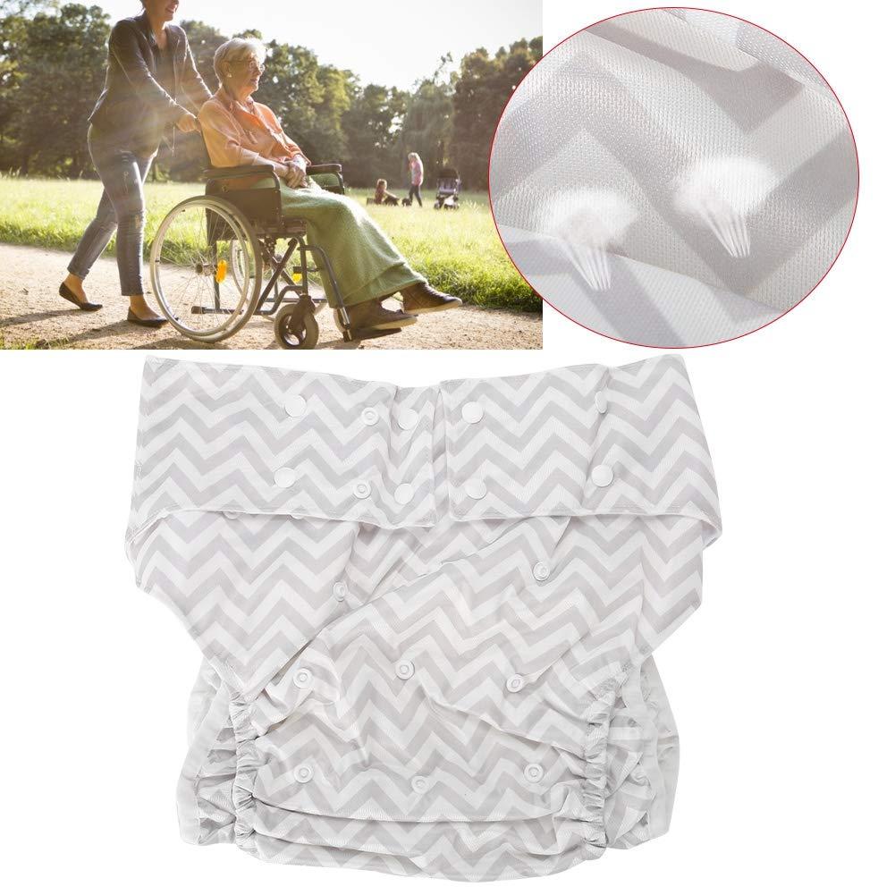 Salmue Adult Cloth Diapers, Washable and Adjustable Adult Pocket Nappy Cover Close-Fitting Reusable Diaper Cloth for Incontinence Care Protective Underwear, Suitable for Elderly Men Women (Z13)