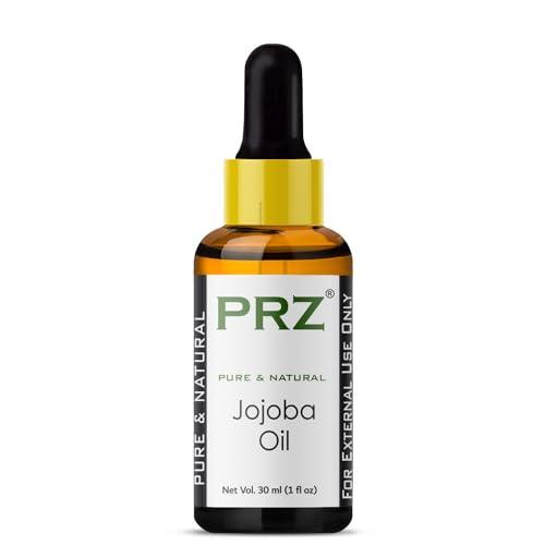 PRZ PRZ Jojoba Cold Pressed Carrier Oil - Pure Natural & Therapeutic Grade Oil for Aromatherapy Body Massage, Skin Care & Hair Care, 30 ml