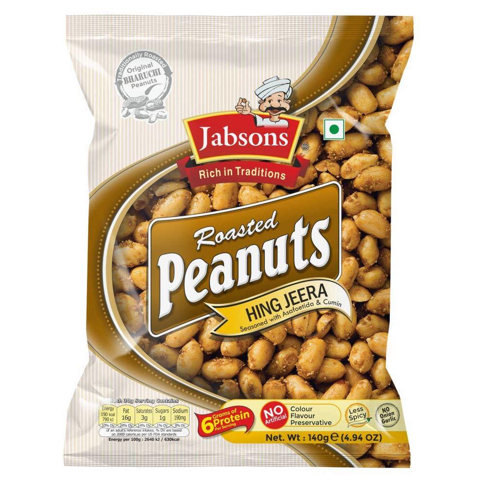 Jabsons Jabsons Roasted Peanut Different Flavours - Pack Of 7 | Gluten free| Healthy Ready to Eat Snacks |Jumbo Bharuchi Flavoured Peanuts | Moongphali Dana |Roasted Peanut Sing