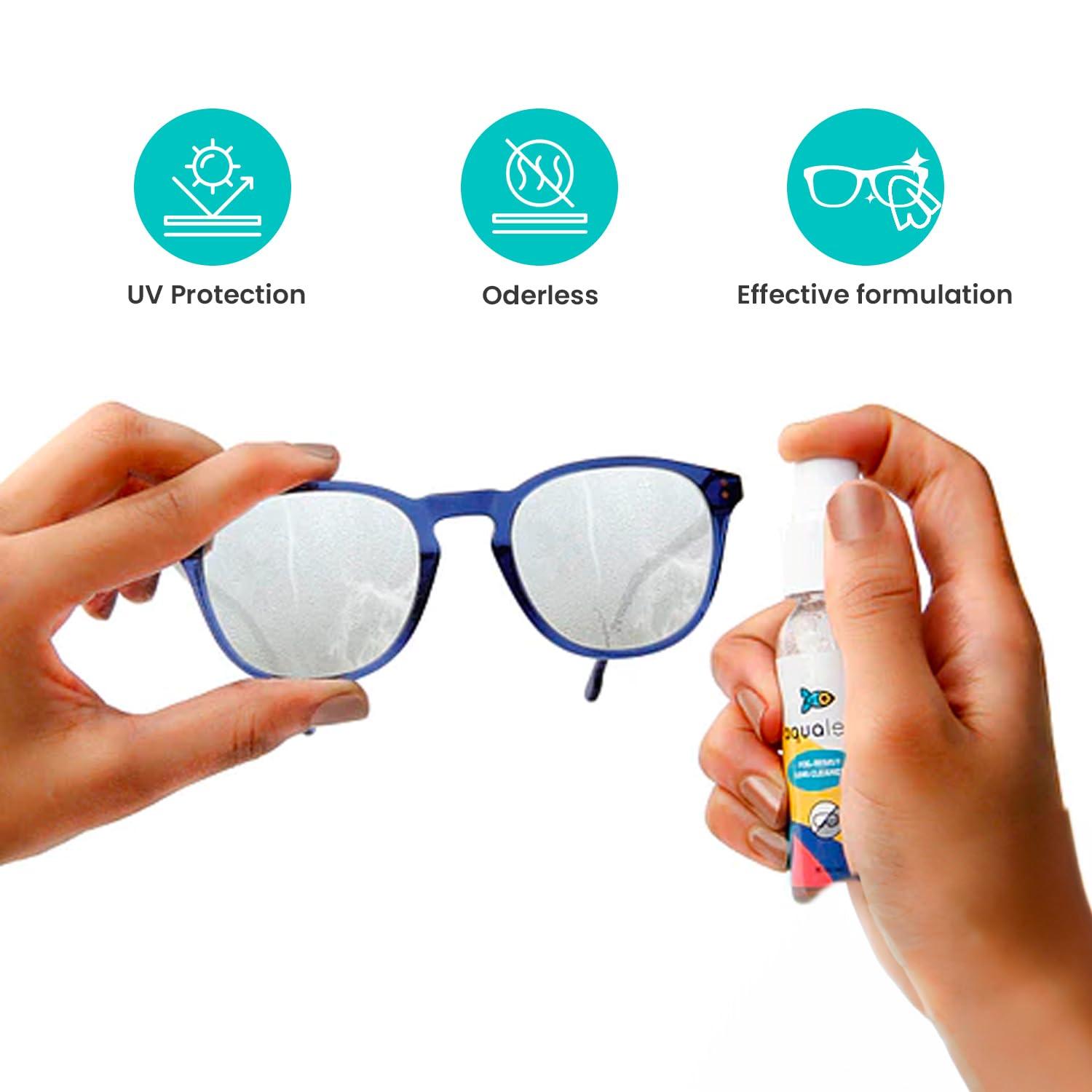AQUALENS CONTACT LENSES AQUALENS CONTACT LENSES Lenskart Anti-Fog Spray(Lens Cleaning Solution)-30 Ml & Aqualens Spectacle Lens Cleaner 100 Ml Pack Combo