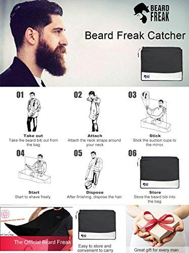 Beard Freak Beard Freak Trimming Catcher with Unique Carry Bag - Black Apron