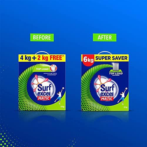 Comfort Comfort After Wash Morning Fresh Fabric Conditioner Pouch - 2 L & Matic Top Load Detergent Powder - 4 Kg with Free 2 Kg Combo