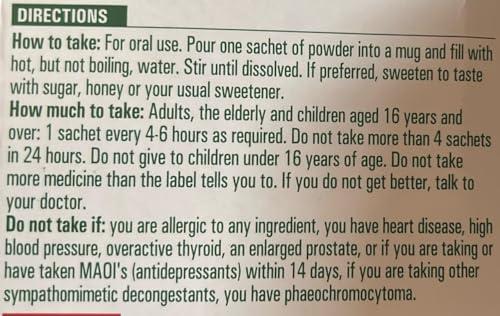 Generic LEMSIP MAX Cold & Flu with Decongestant Blackcurrant - 10 Sachets