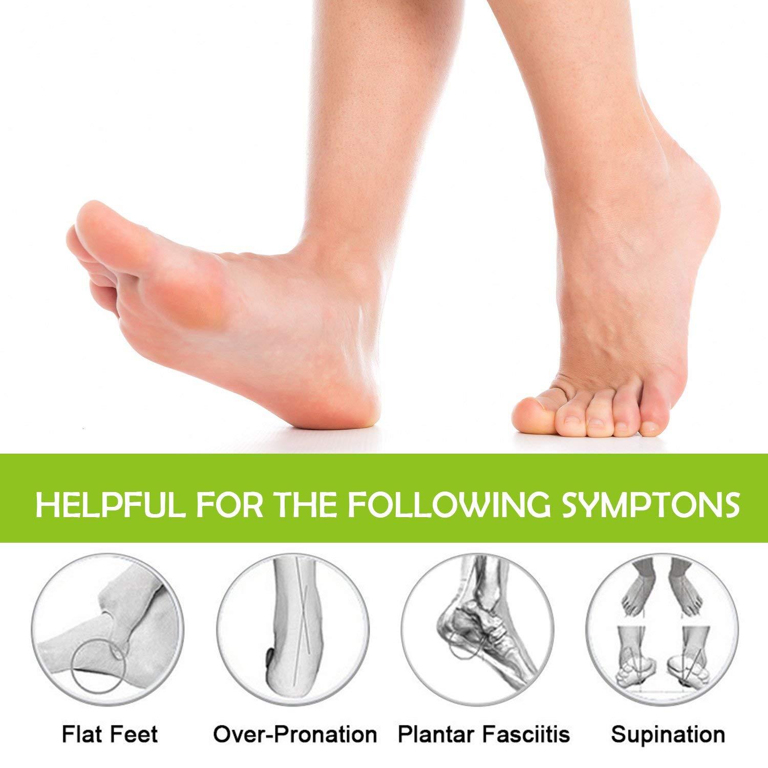 MANTRAVIB MANTRAVIB Foot Medial Arch Support Flat Feet Correction Sleeve With Cushion Plantar Fasciitis Insoles Leg Foot Pain Care Orthopedic Shoes Slippers For Men & Women (2 Pair)