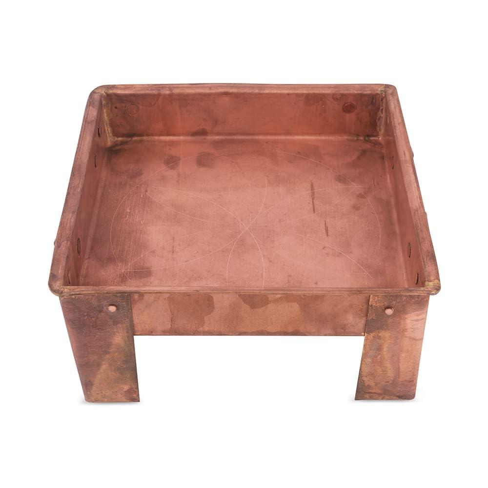 Omkriya Omkriya Pure Copper Hawan Kund With Handle On Both Side, For Yagya, Hawan & Poojan Purpose (10 INCHES)