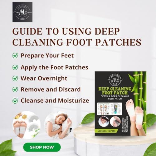 MW PARIS MW PARIS Detox & Energize Foot Patch|| Pain Relief Detox patch, Cleansing Toxin Remover Foot Pads, Detoxify Stress Relief Sleep Patch for Detoxification, For Men & Women (1 BOX = 10 Patches) (4)