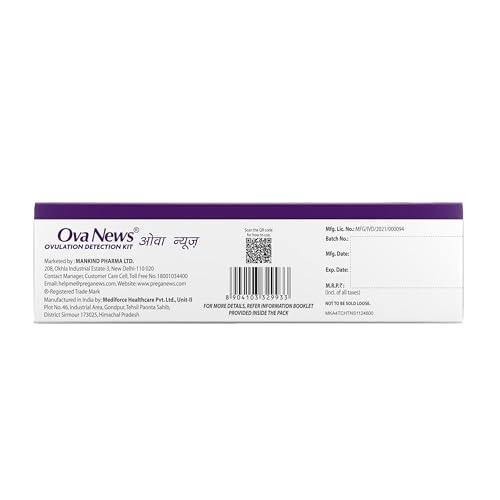 Ova News Ova News - Ovulation Detection Kit from Prega News | Identifies 5 Most Fertile Days to Conceive in 5 Mins (Pack of 2)