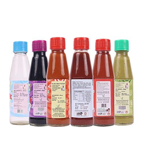 TESTO Testo Tomato Ketchup, Red Chilli, Green Chilli, Soya Sauce, Vinegar, Snacks Sauce Combo Pack 200 grams Bottles Each