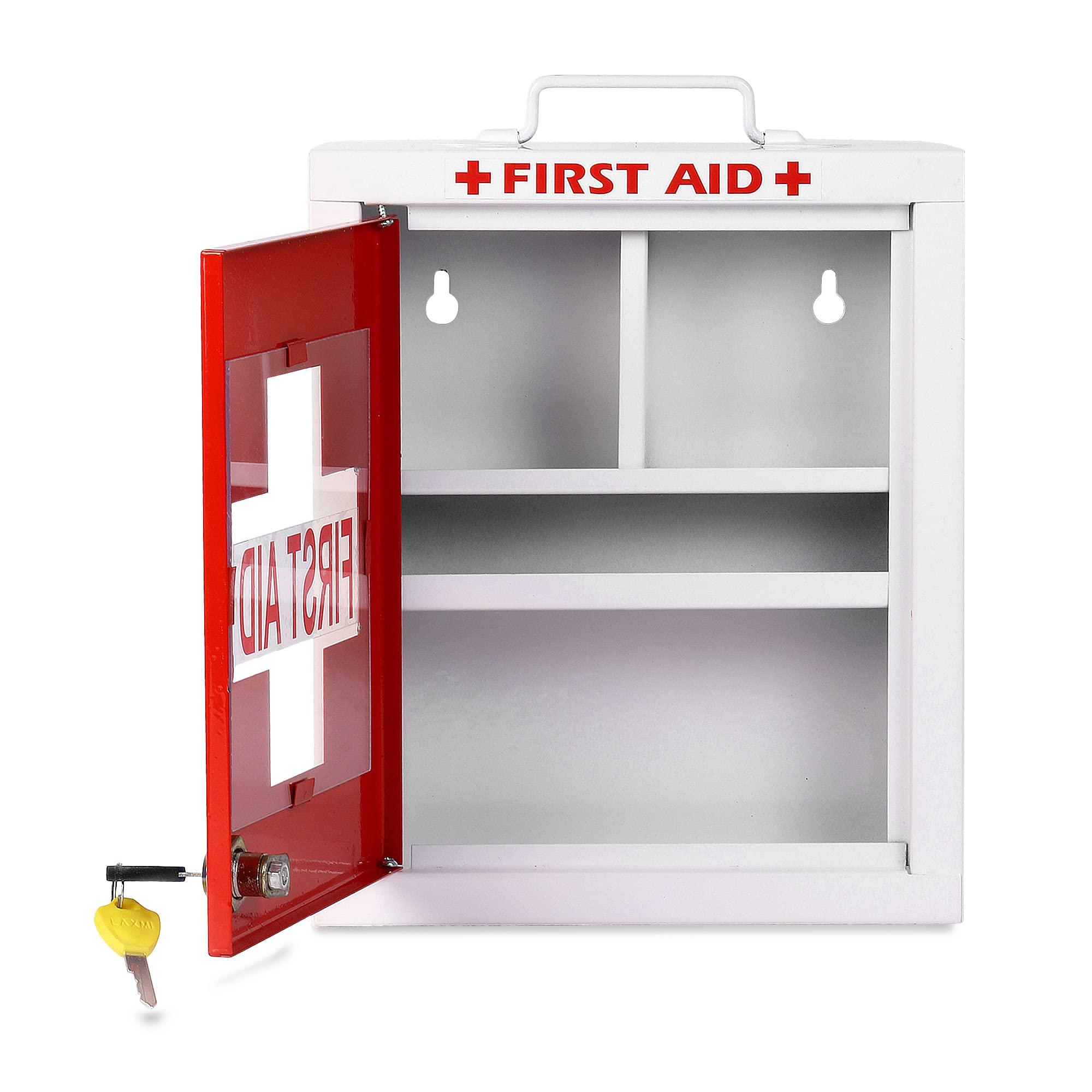 LEPOSE Lepose Wall mountable Metal First Aid Box/Emergency Medical kit/First Aid Box For School, office/Home,Multi Partation