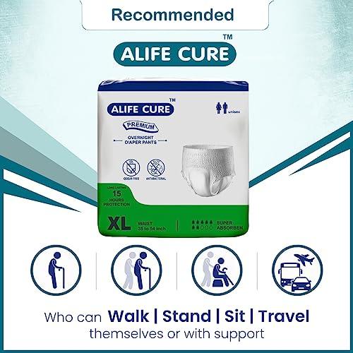 ALIFE CURE ALIFE CURE Unisex Overnight Premium Adult Diapers Pant Style 10 Pcs Non-woven Cottony Soft Fabric with High Absorbency