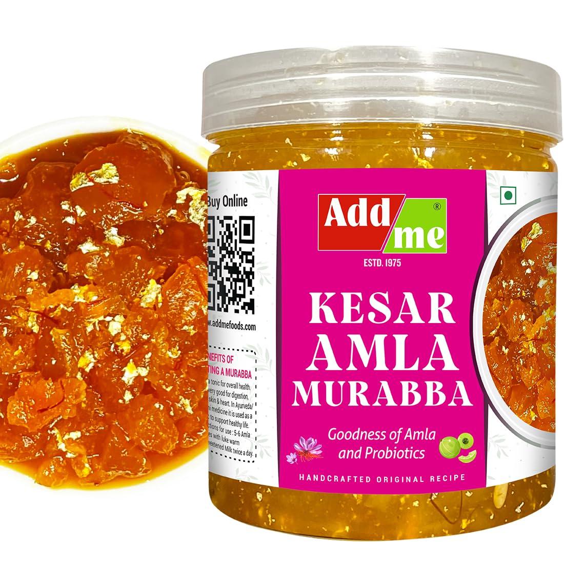 Add me Add me Homemade Amla Murabba with kesar, Elaichi 500g | Immunity booster, Aavla Murabba seedless | Awla ka Murabba | Sweet & delicious | Homemade | Organic | Aavle ka murba | Amla Chutney | Gooseberry Murabba
