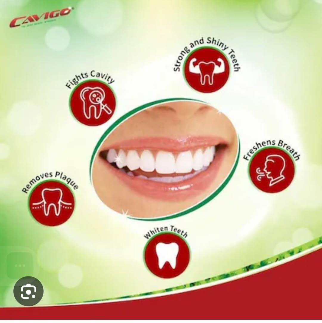 RCM Cavigo Rcm All Rounder Organic Herbal Toothpaste - 100G (Pack Of 4) - Relieves, Cold Relief, Gum Swelling, Freshness, Plaque, Gingivitis, Antiseptic, Bad Breath