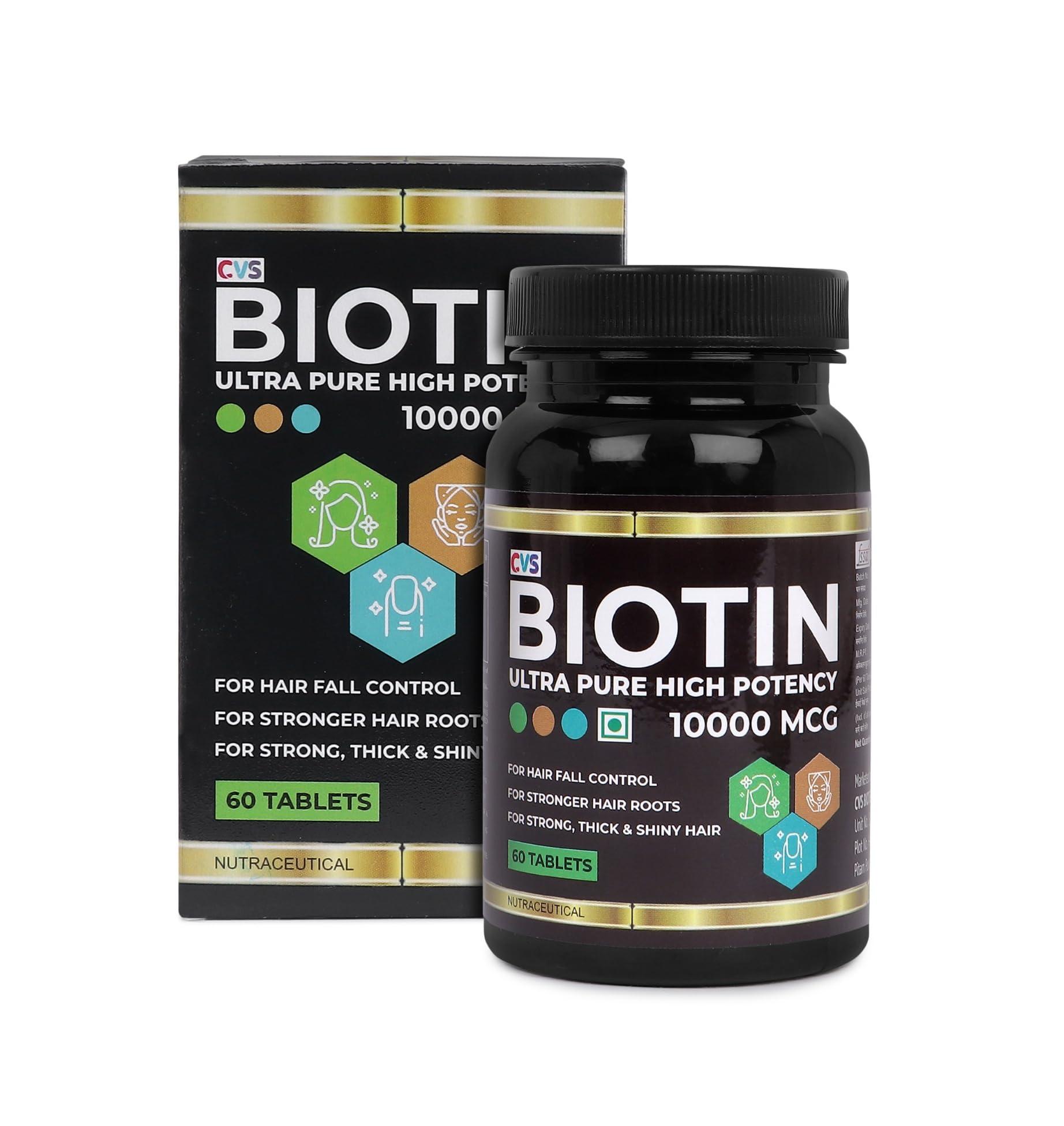 Pharma Biological CVS Biotin Ultra Pure High Potency 10000 MCG