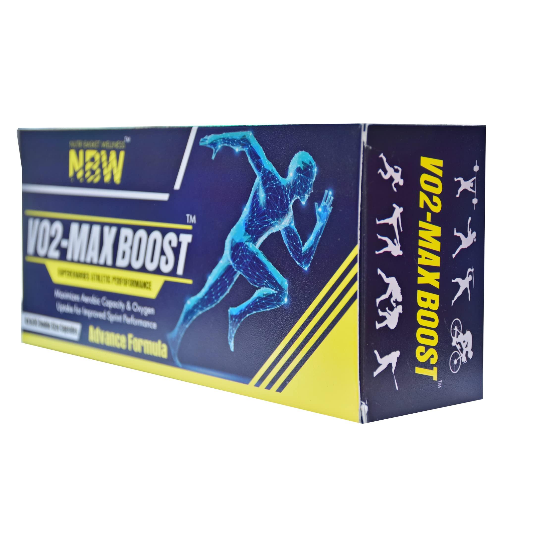 Nutri Basket Wellness NBW NBW VO2 Max Boost | Improves Aerobic Capacity and Oxygen Uptake | Better Sprint Performance (120 Capsules)